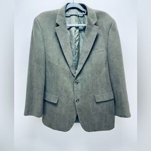 Andrew Fezza Gray Sport Suit Blazer Coat Lamb wool Size 44R Front Pocket